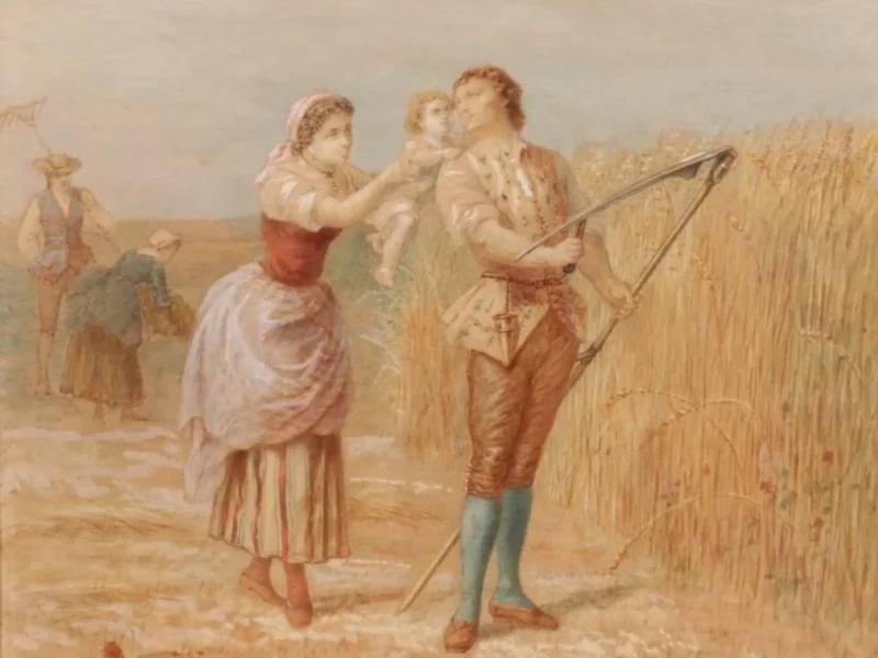 1836-Amedée Paul Greux - La mietitrice